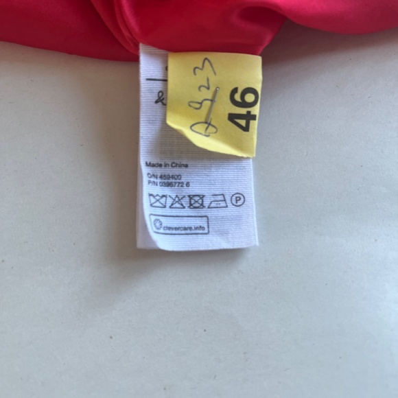 & Other Stories Red Sleeveless Shift Christmas Holiday Textured Mini Casua Dress - Picture 13 of 13